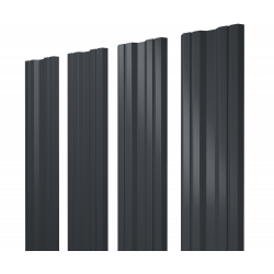 Штакетник Twin 0.45 Drap-double TX RAL 7024 Штакетник Twin 0.45 Drap-double TX RAL 7024